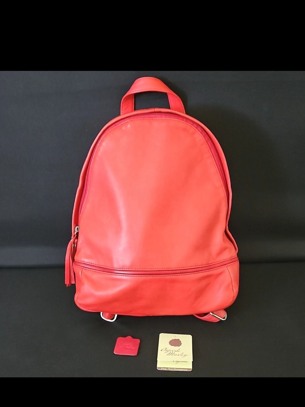 Osgood Marley Bella Backpack RFID Blocking Hand Made Leather Zip Lipstick